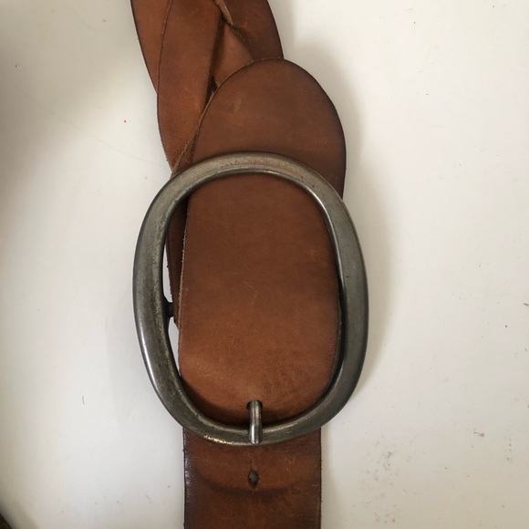 Brown leather braided American Eagle belt - Picture 3 of 7